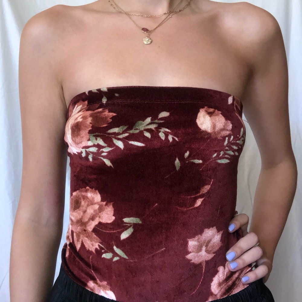 Urban Outfitters velvet bodysuit